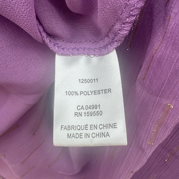 Elegant Purple Blouse with Tie Neck - Picture 8 of 10